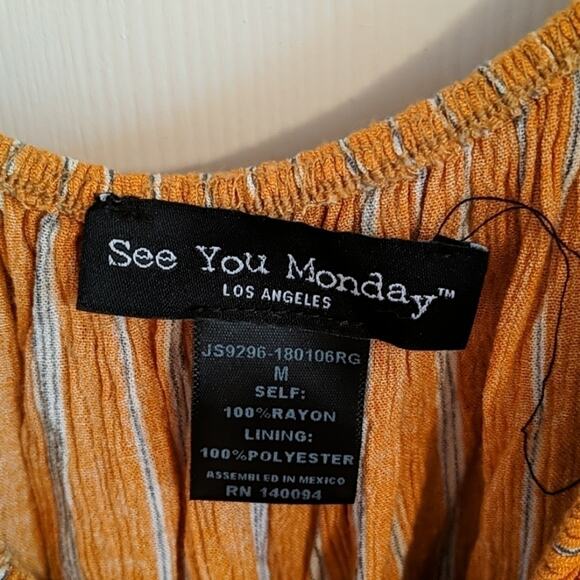 EUC See You Monday Jumpsuit, M - Picture 5 of 8